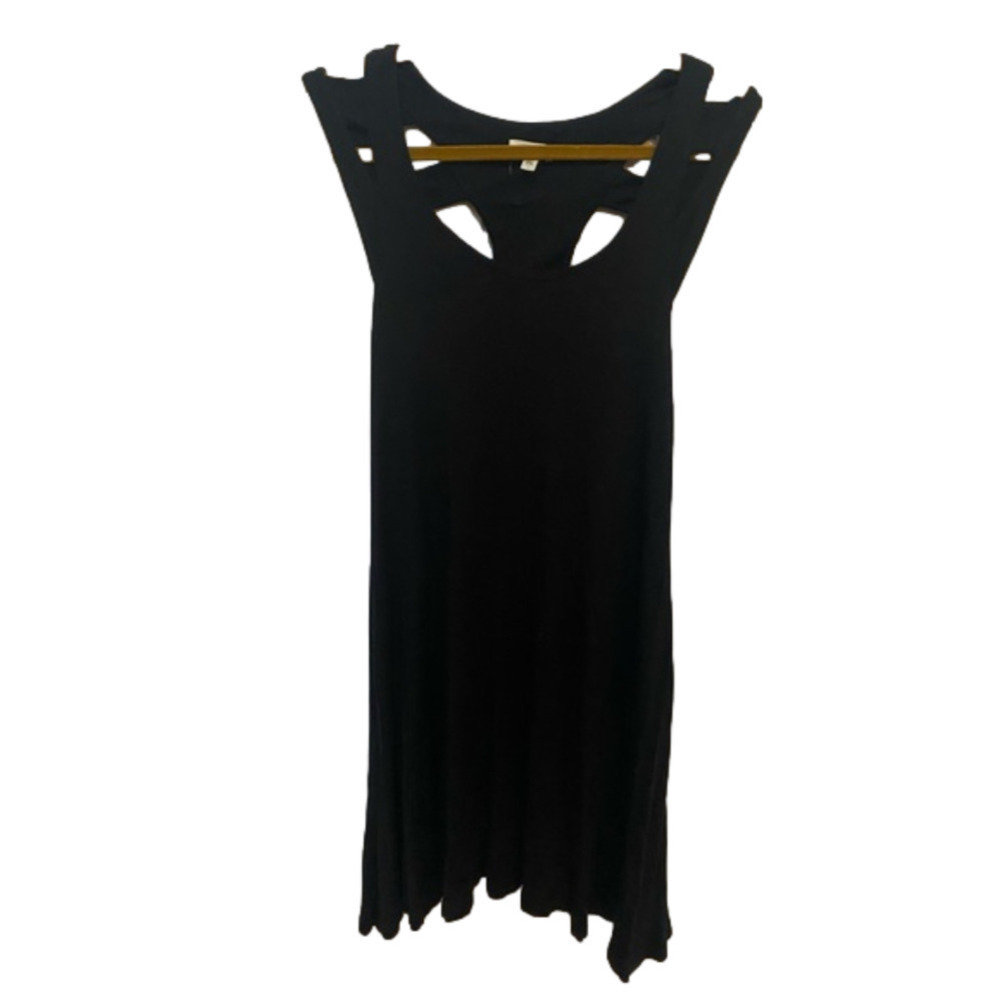 Silence + Noise by Urban Outfitters Black Cutout Tank Top Mini Dress
